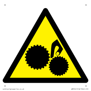 Warning Trapped hand Symbol